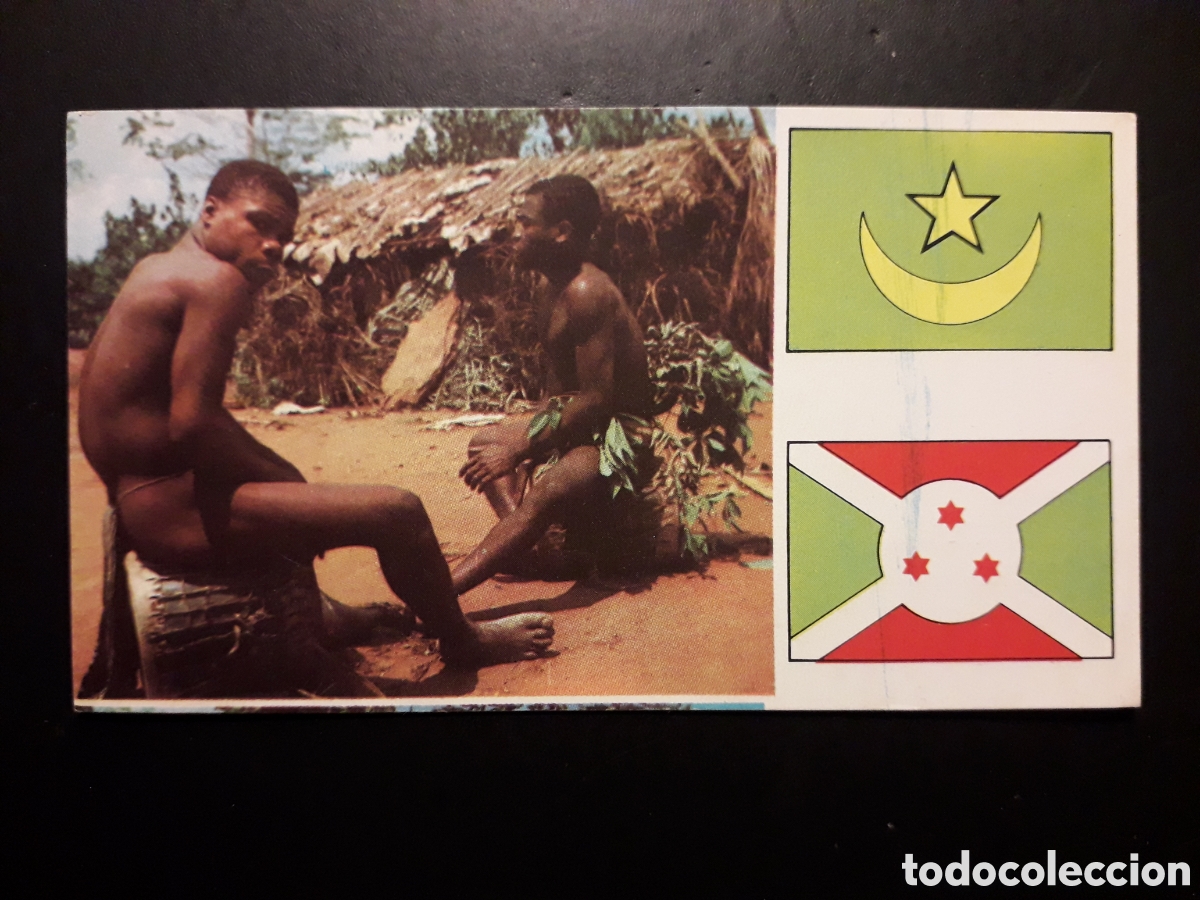 Coleccionismo Cromos antiguos: PIGMEOS, &Aacute;FRICA EL MUNDO CONTINENTES, BANDERAS N&deg; 65 LECHE RAM SIN PEGAR, PEDIDO M&Iacute;NIMO 3&euro;