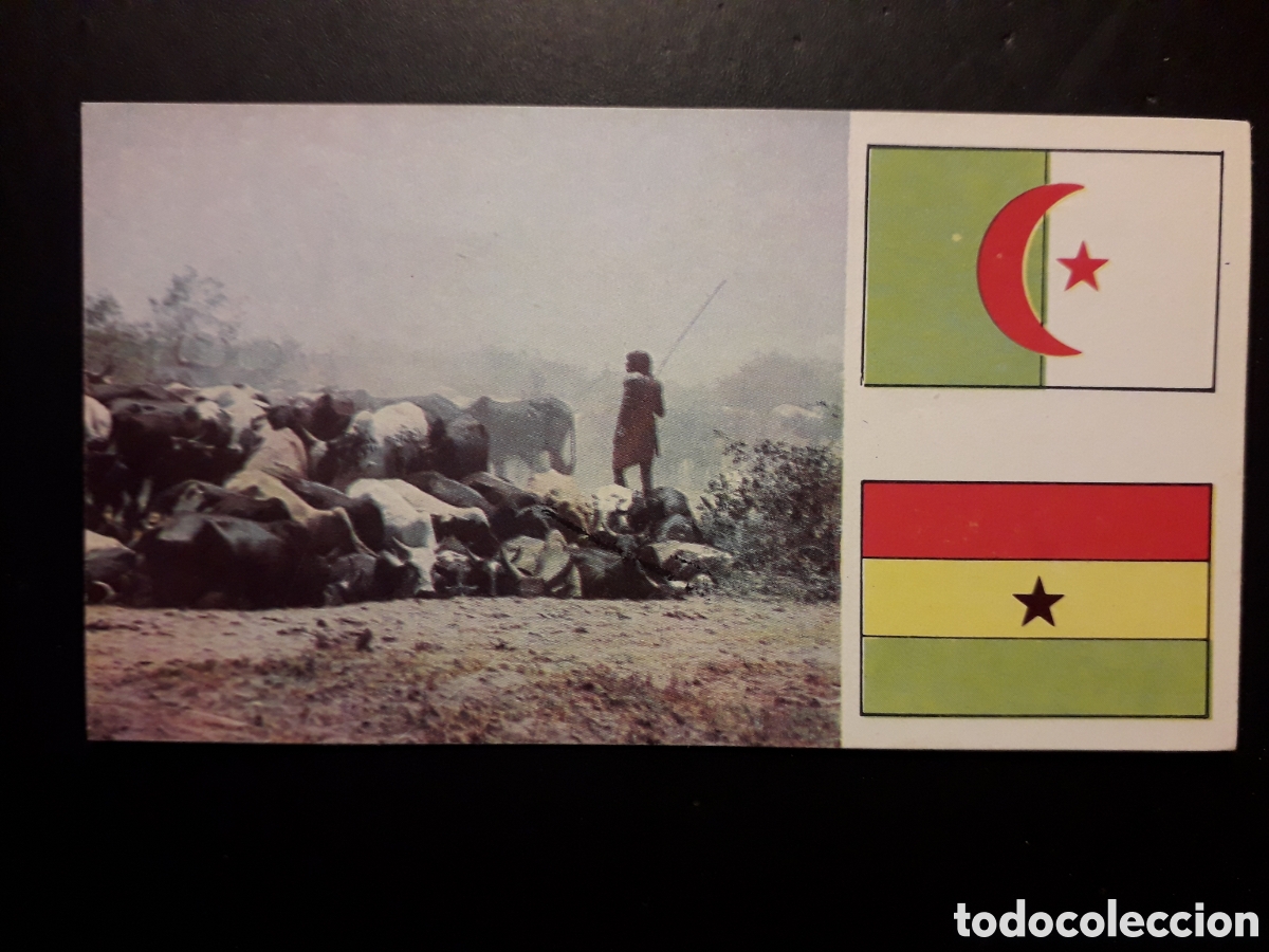 Coleccionismo Cromos antiguos: PASTOR MASAI, &Aacute;FRICA EL MUNDO CONTINENTES, BANDERAS N&deg; 70 LECHE RAM SIN PEGAR, PEDIDO M&Iacute;NIMO 3&euro;
