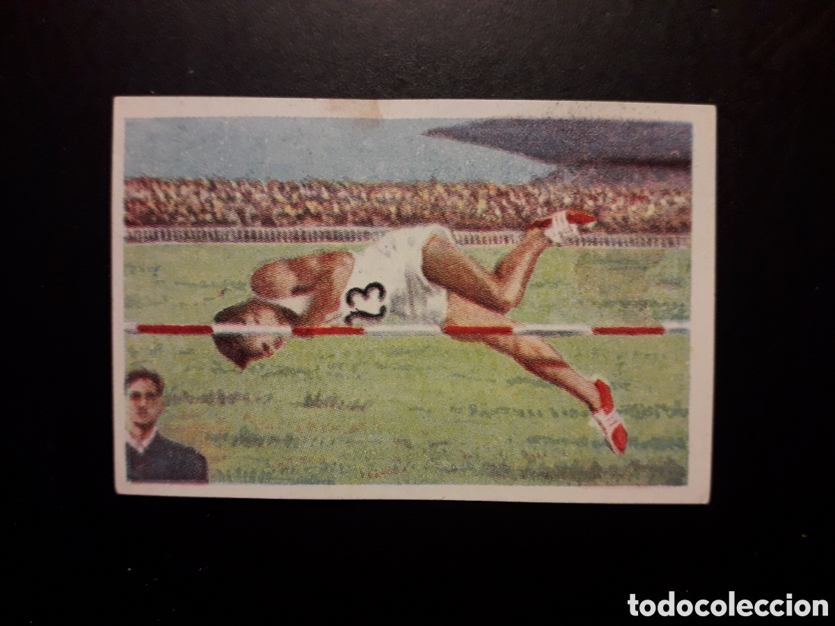 Coleccionismo Cromos antiguos: ATLETISMO, SALTO DE ALTURA, JUEGOS OL&Iacute;MPICOS AMATLLER N&deg; 5 SIN PEGAR PEDIDO M&Iacute;NIMO 3&euro;.