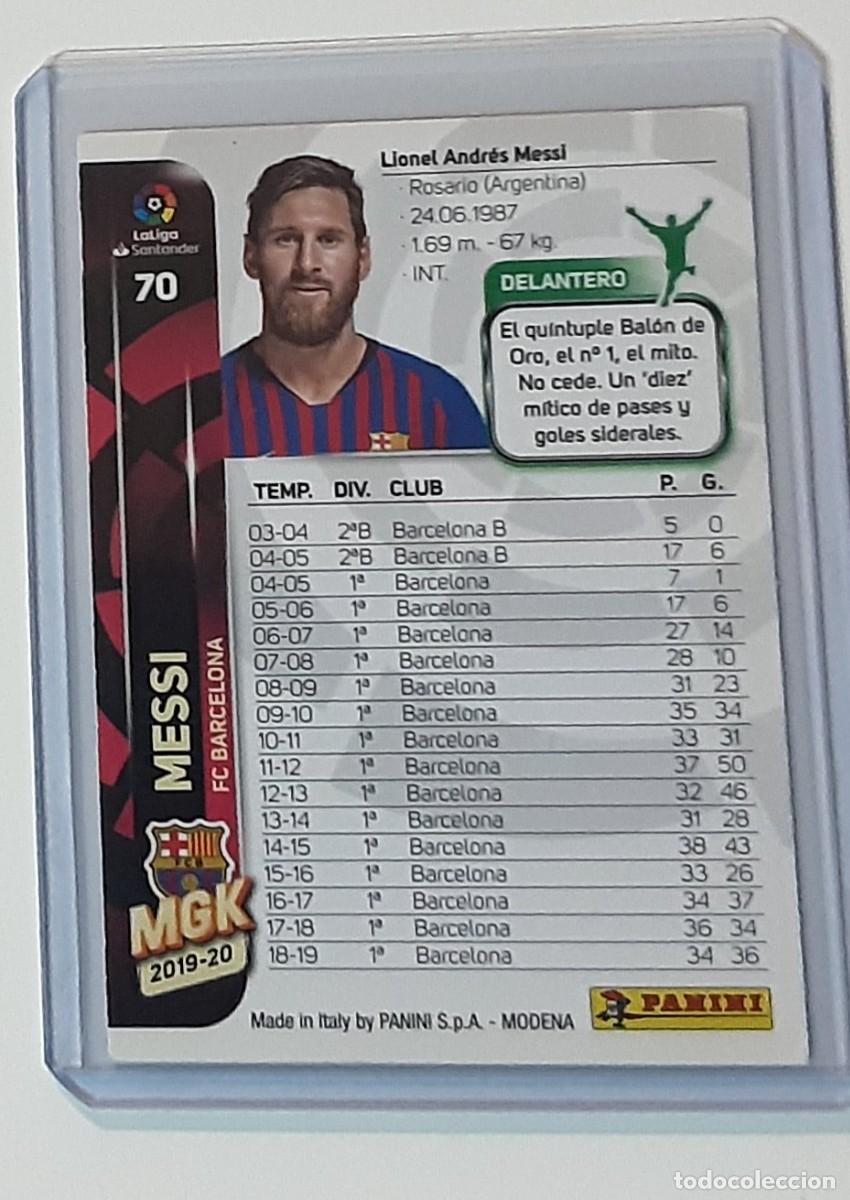 Coleccionismo cromos antiguos: Messi megacracks mgk 19 20 - Foto 2