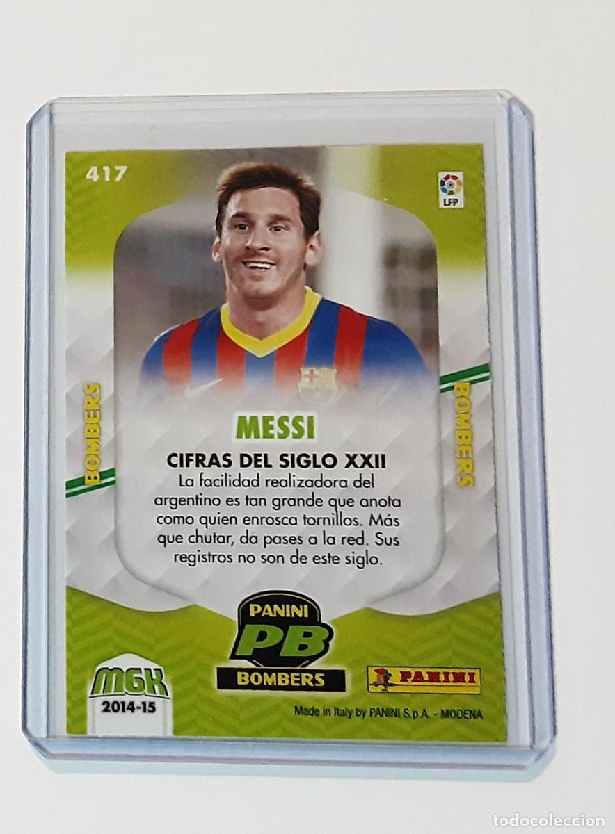 Coleccionismo cromos antiguos: Messi megacracks mgk 14 15 bombers - Foto 2