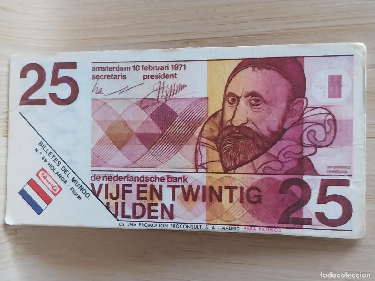 Coleccionismo Cromos antiguos: PANRICO HOLANDA 25 FLORINES BILLETES DEL MUNDO CROMO 49 ORIGINAL A&Ntilde;OS 70