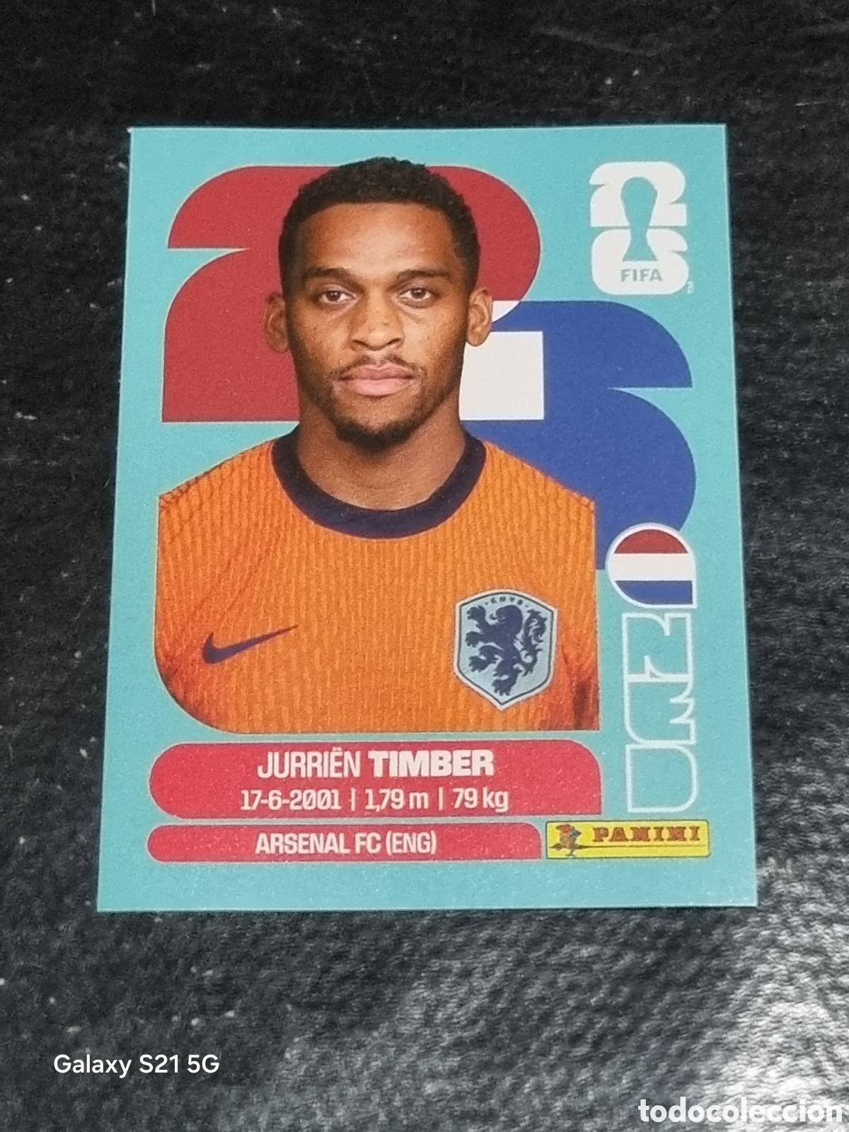 Coleccionismo Cromos antiguos: 5 - TIMBER , HOLANDA FIFA WORLD CUP 2026