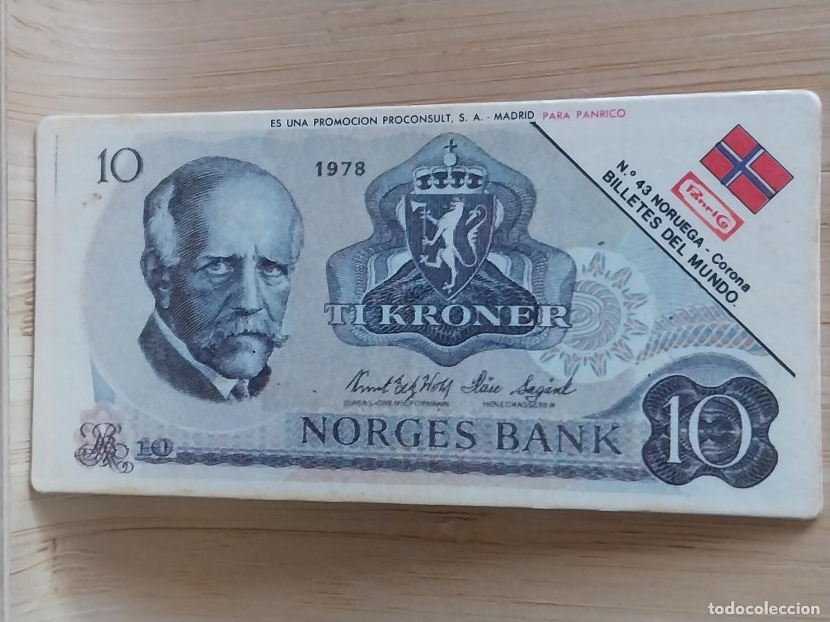Coleccionismo Cromos antiguos: PANRICO NORUEGA CORONA 10 BILLETES DEL MUNDO CROMO 43 ORIGINAL A&Ntilde;OS 70