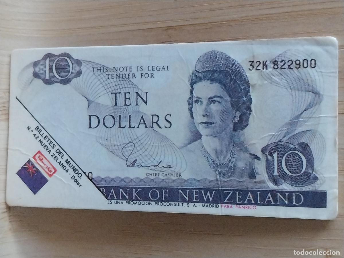 Coleccionismo Cromos antiguos: PANRICO NUEVA ZELANDA DOLAR 10 BILLETES DEL MUNDO CROMO 42 ORIGINAL A&Ntilde;OS 70