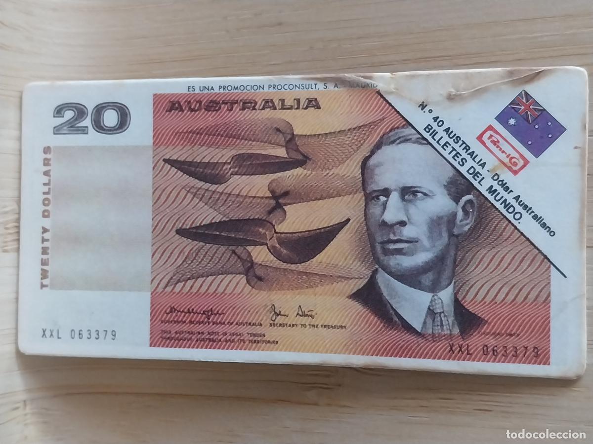Coleccionismo Cromos antiguos: PANRICO AUSTRALIA DOLAR 20 BILLETES DEL MUNDO CROMO 40 ORIGINAL A&Ntilde;OS 70 *