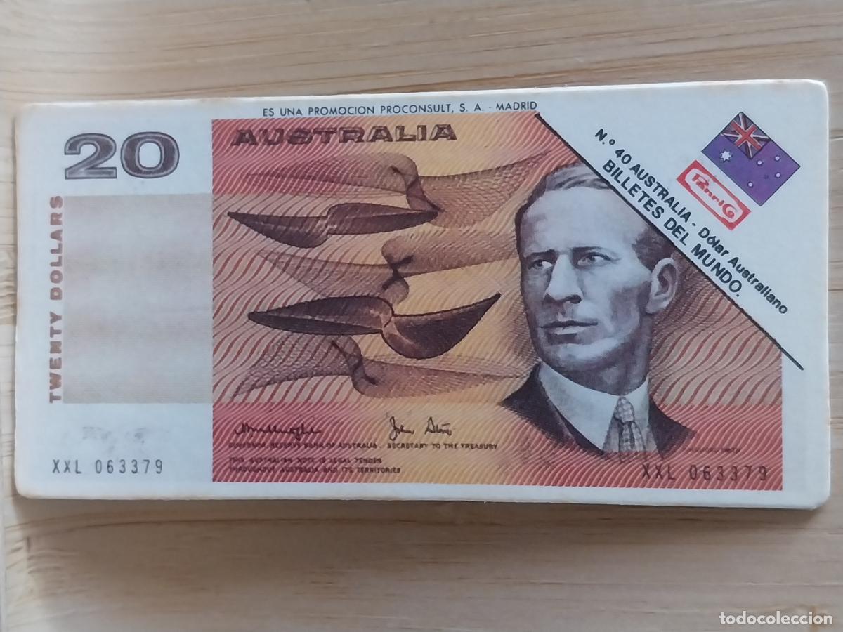 Coleccionismo Cromos antiguos: PANRICO AUSTRALIA DOLAR 20 BILLETES DEL MUNDO CROMO 42 ORIGINAL A&Ntilde;OS 70