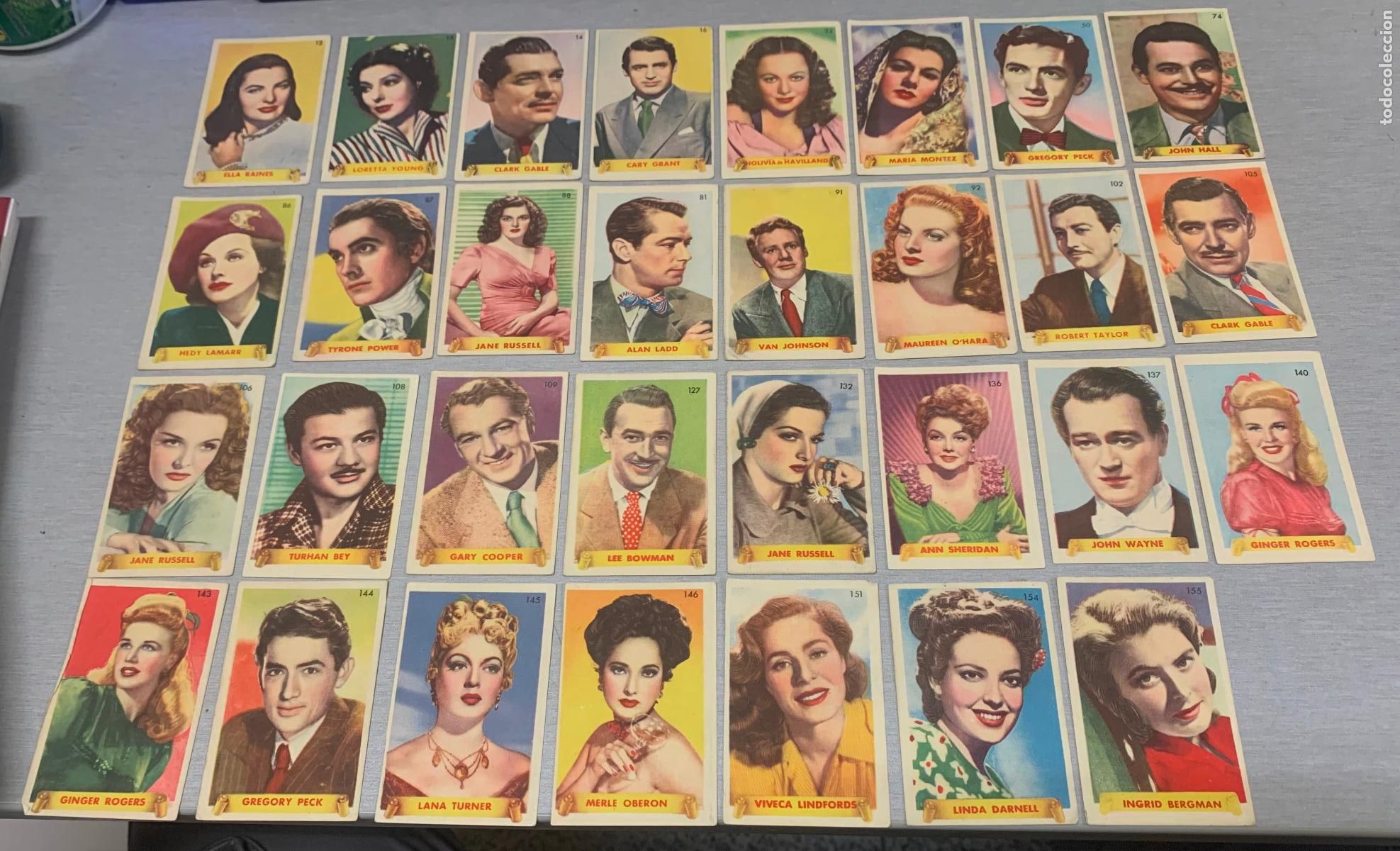 Coleccionismo Cromos antiguos: &Uacute;LTIMAS FOTOGRAF&Iacute;AS DE LAS M&Aacute;S FAMOSAS ESTRELLAS / LOTE CON 31 CROMOS / &Aacute;LBUM BRUGUERA