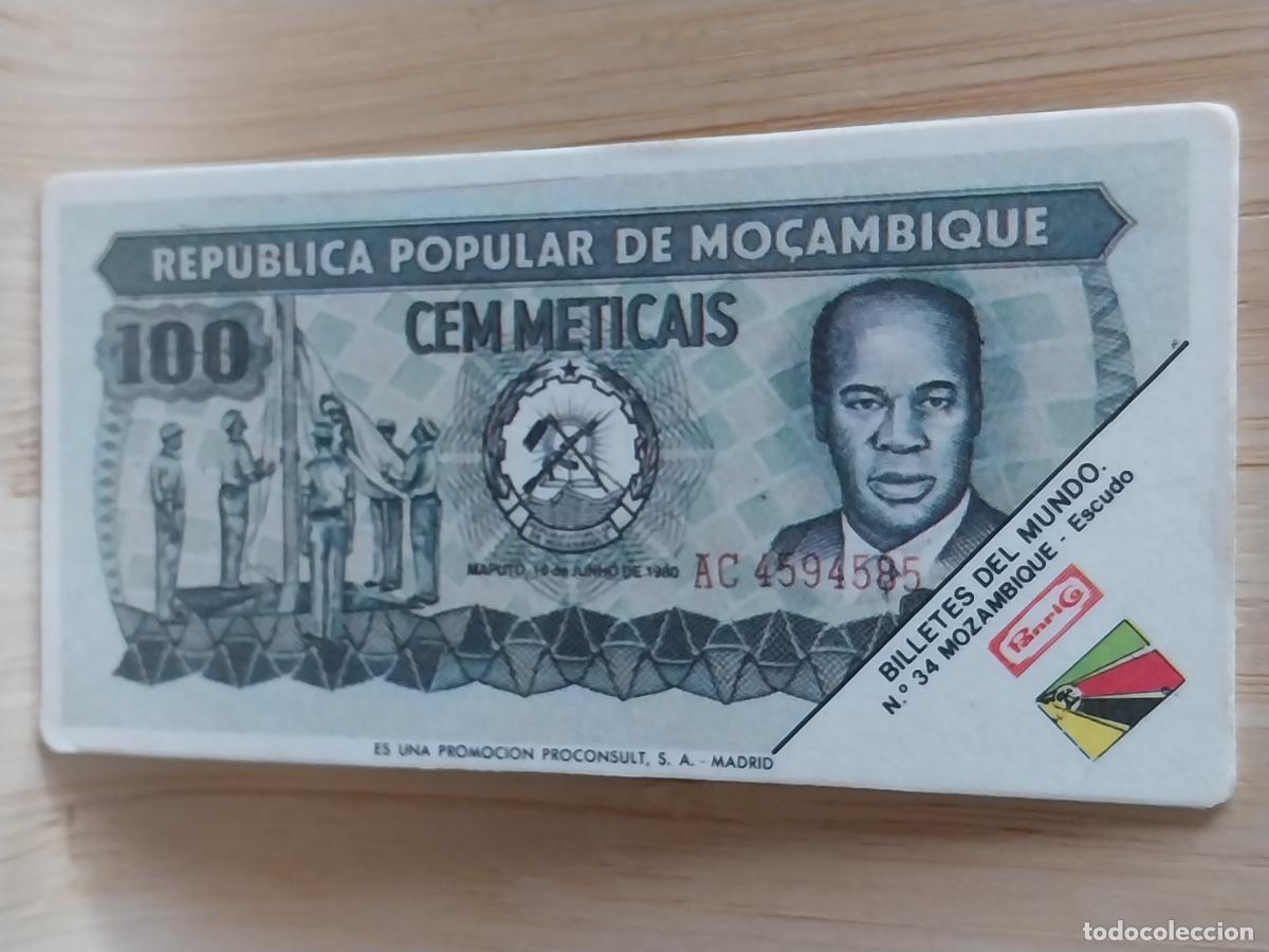Coleccionismo Cromos antiguos: PANRICO MOZAMBIQUE 100 ESCUDO BILLETES DEL MUNDO CROMO 34 ORIGINAL A&Ntilde;OS 70 *
