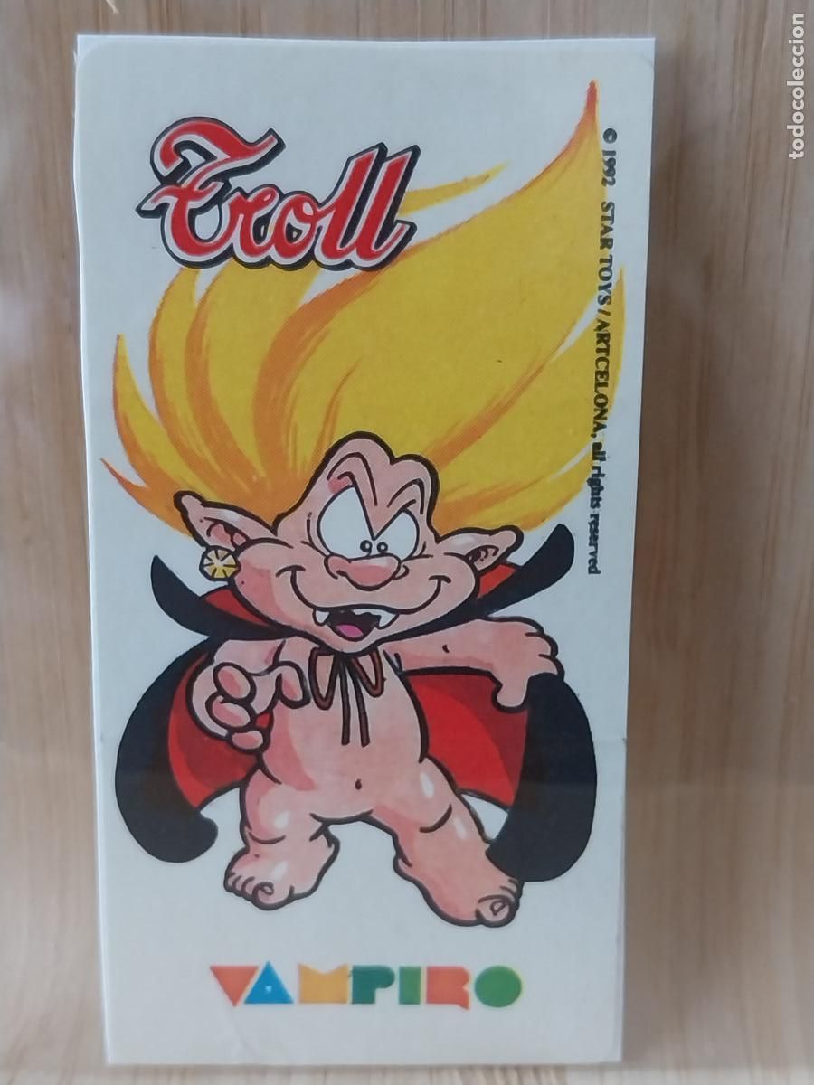 Coleccionismo Cromos antiguos: TROLL VAMPIRO SONRICS A&Ntilde;O 1992 STAR TOYS CROMO RECUPERADO RECORTADO
