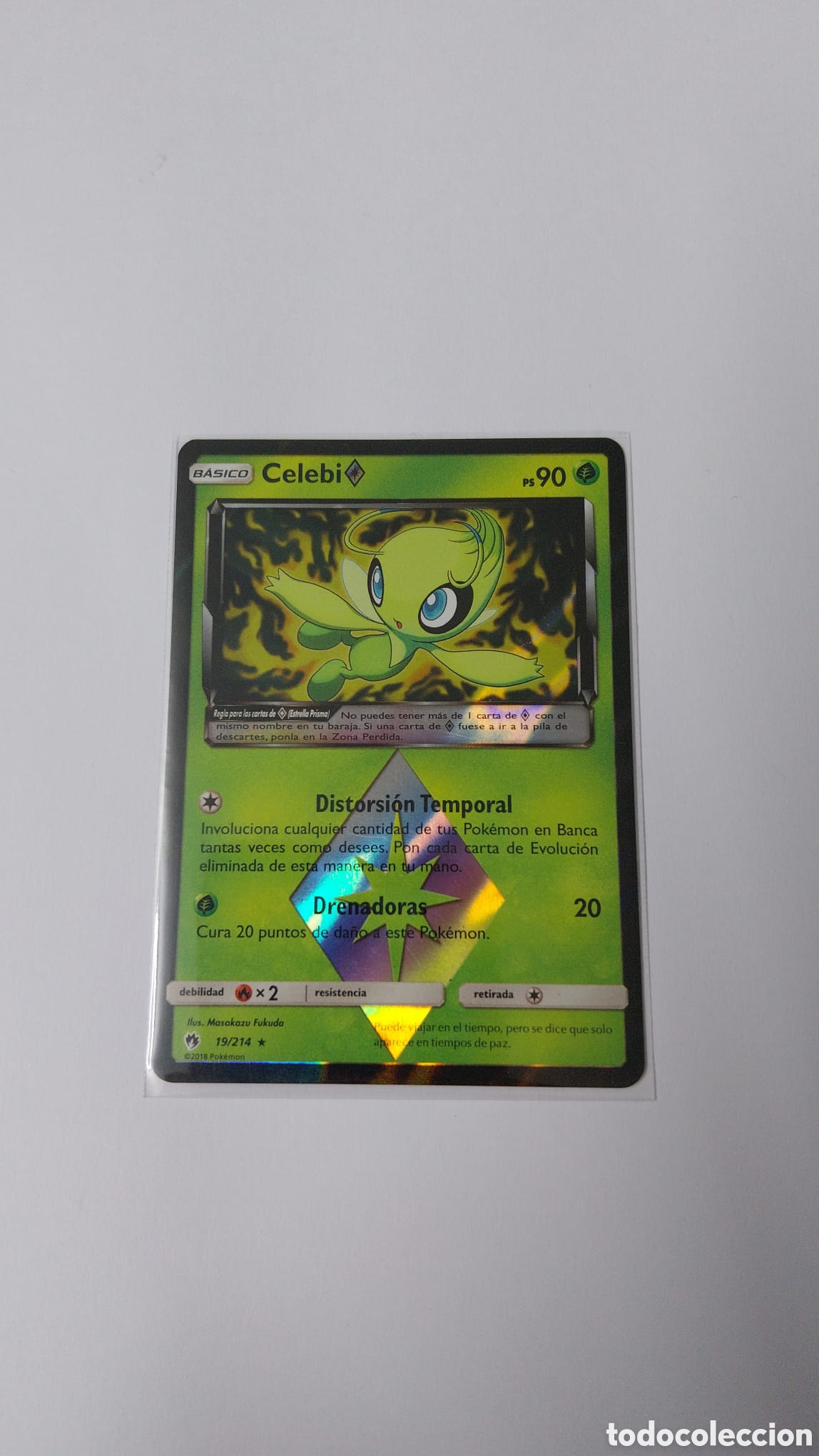 Coleccionismo Cromos antiguos: Celebi sol y luna truenos perdidos 19/214