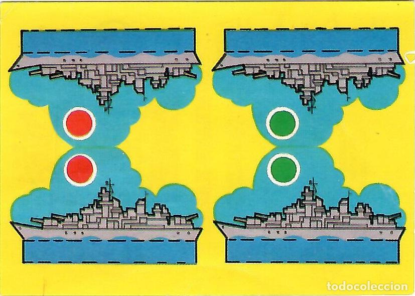 Coleccionismo Cromos antiguos: Cromo del album El libro de los juegos Bimbo: Combate naval - Nuevo, nunca pegado