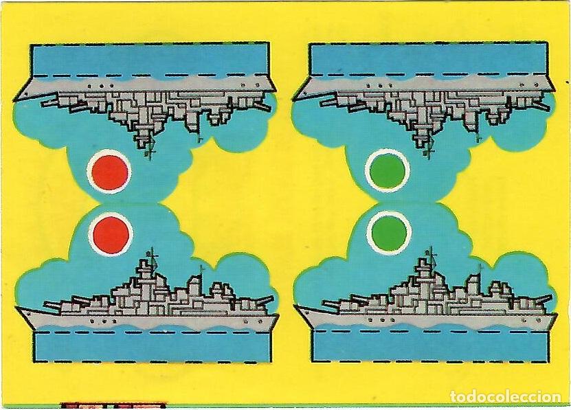 Coleccionismo Cromos antiguos: Cromo del album El libro de los juegos Bimbo: Combate naval - Nuevo, nunca pegado