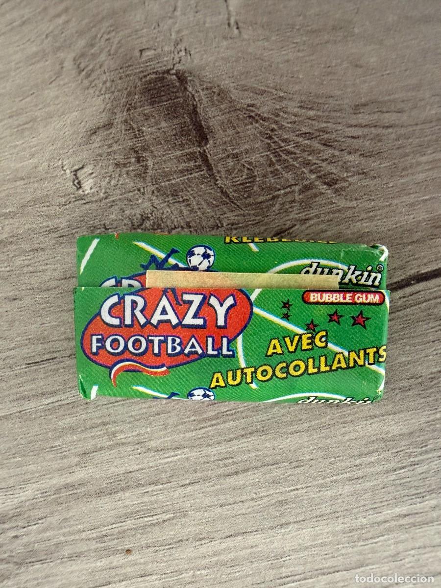 Coleccionismo Cromos antiguos: Chicle cerrado sin abrir Dunkin - Crazy Football F&uacute;tbol