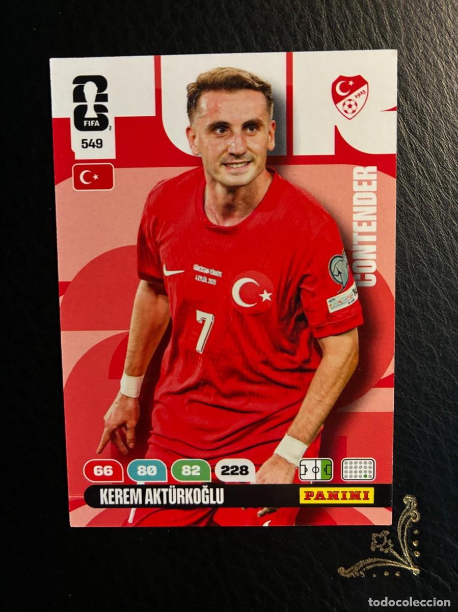 Collectable Antique Stickers: 549 KEREM AKTURKOGLU TURQUIA CONTENDER FIFA WORLD CUP ADRENALYN MUNDIAL 2026 26 PANINI