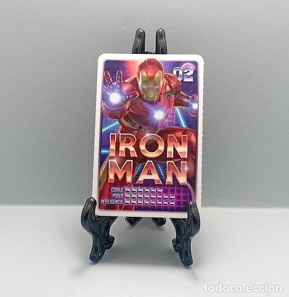 Coleccionismo Cromos antiguos: N&ordm; 2 IRON MAN DESCUBRE TU PODER! MARVEL CROMO CARTA CARD CARREFOUR 2022 SUPER H&Eacute;ROES C&Oacute;MIC