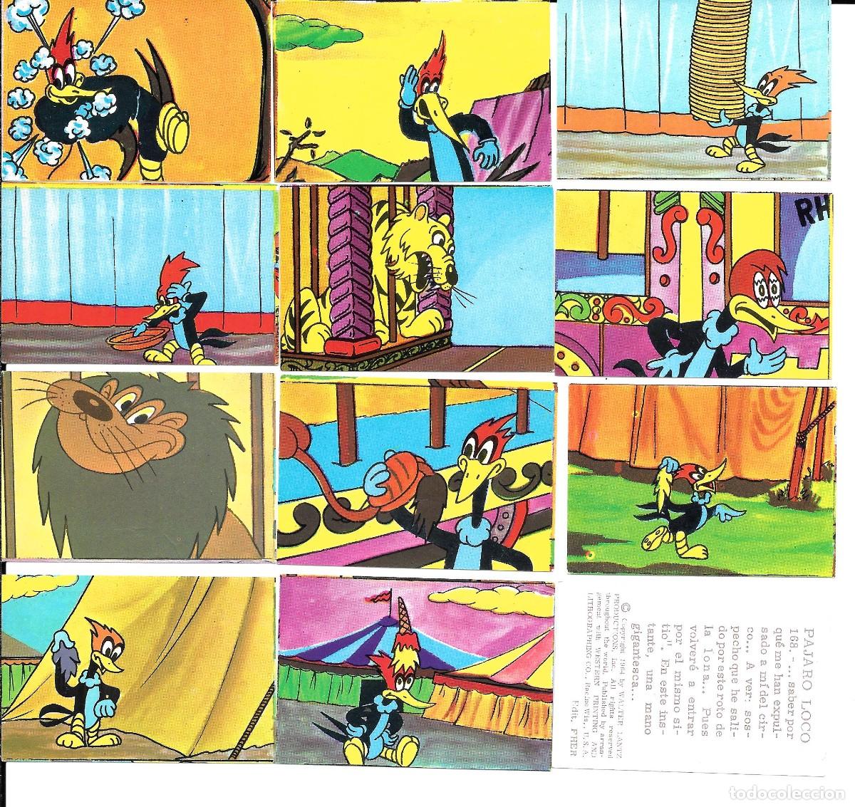 Coleccionismo Cromos antiguos: i&ntilde;i LOTE 168 CROMOS NUEVOS, AVENTURAS DE P&Aacute;JARO LOCO, FHER, 1964 roble