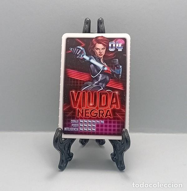 Coleccionismo Cromos antiguos: N&ordm; 4 VIUDA NEGRA DESCUBRE TU PODER! MARVEL CROMO CARTA CARD CARREFOUR 2022 SUPER H&Eacute;ROES C&Oacute;MIC