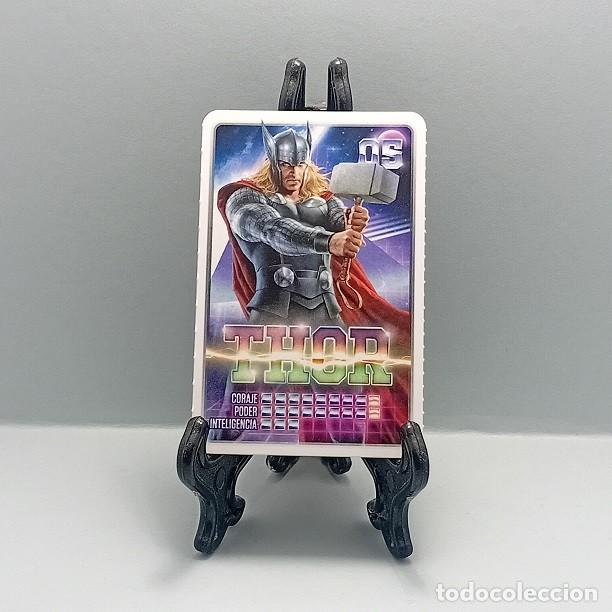 Coleccionismo Cromos antiguos: N&ordm; 5 THOR DESCUBRE TU PODER! MARVEL CROMO CARTA CARD CARREFOUR 2022 SUPER H&Eacute;ROES C&Oacute;MIC