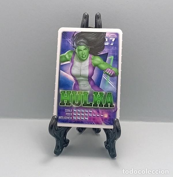 Coleccionismo Cromos antiguos: N&ordm; 17 HULKA DESCUBRE TU PODER! MARVEL CROMO CARTA CARD CARREFOUR 2022 SUPER H&Eacute;ROES C&Oacute;MIC