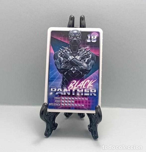 Coleccionismo Cromos antiguos: N&ordm; 19 BLACK PANTHER DESCUBRE TU PODER! MARVEL CROMO CARTA CARD CARREFOUR 2022 SUPER H&Eacute;ROES C&Oacute;MIC
