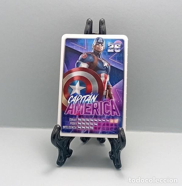 Coleccionismo Cromos antiguos: N&ordm; 25 CAPIT&Aacute;N AMERICA DESCUBRE TU PODER! MARVEL CROMO CARTA CARD CARREFOUR 2022 SUPER H&Eacute;ROES C&Oacute;MIC