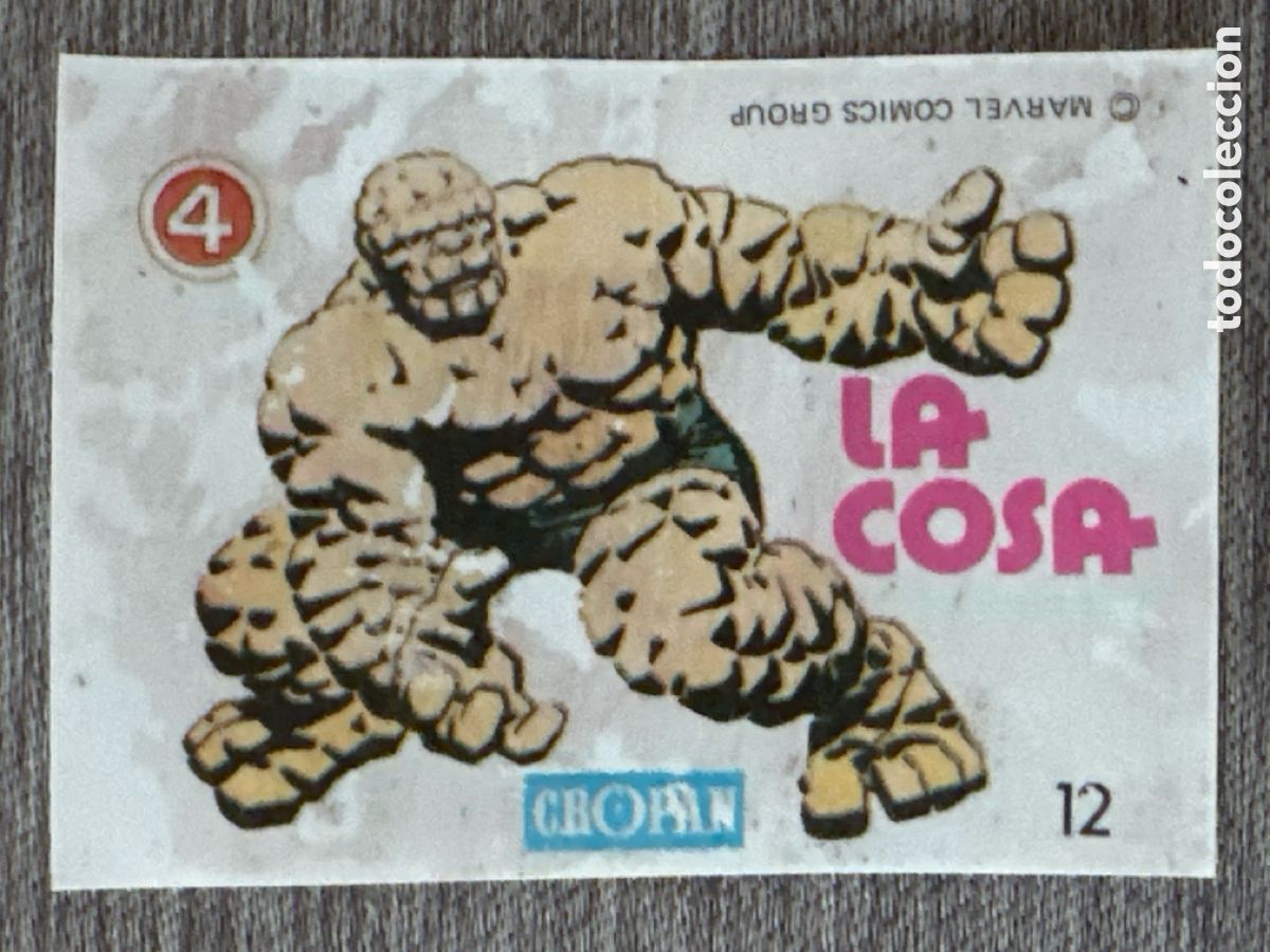 Coleccionismo cromos antiguos: CROMO CROPAN DESCUBRE A TUS H&Eacute;ROES N&Uacute;MERO 12 LA COSA. SIN PEGAR NUNCA PEGADO