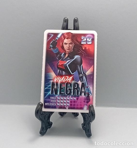 Coleccionismo Cromos antiguos: N&ordm; 26 VIUDA NEGRA DESCUBRE TU PODER! MARVEL CROMO CARTA CARD CARREFOUR 2022 SUPER H&Eacute;ROES C&Oacute;MIC