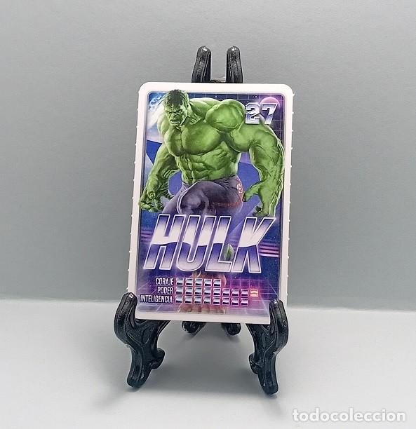 Coleccionismo Cromos antiguos: N&ordm; 27 HULK DESCUBRE TU PODER! MARVEL CROMO CARTA CARD CARREFOUR 2022 SUPER H&Eacute;ROES C&Oacute;MIC
