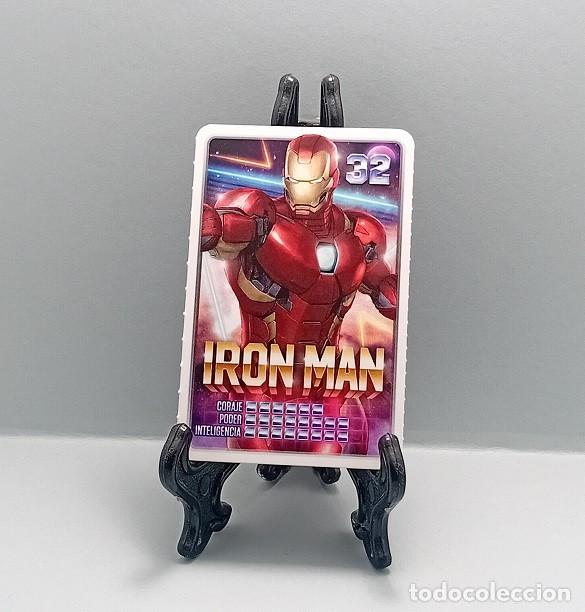 Coleccionismo Cromos antiguos: N&ordm; 32 IRON MAN DESCUBRE TU PODER! MARVEL CROMO CARTA CARD CARREFOUR 2022 SUPER H&Eacute;ROES C&Oacute;MIC