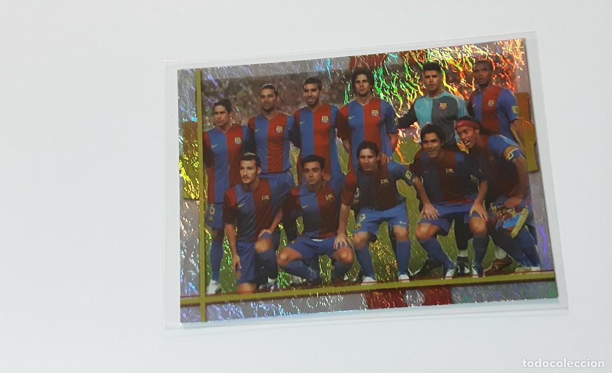Coleccionismo Cromos antiguos: Mundicromo 06 07 alineaci&oacute;n Barcelona con Messi 03
