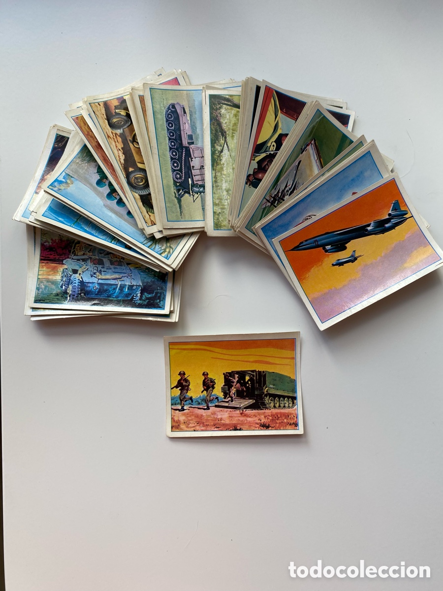 Coleccionismo Cromos antiguos: Lote 92 cromos ARMAS MODERNAS. Editorial Roll&aacute;n, Madrid 1963. Sin pegar