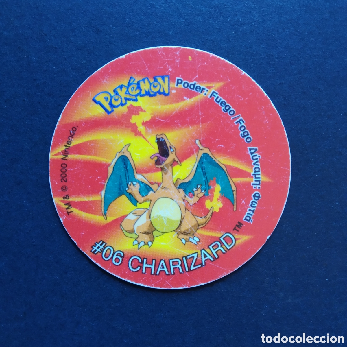 Colecionismo Cromos antigos: TAZO - N&ordm; 055 - #06 CHARIZARD - POKEMON TAZO 2 - MATUTANO - A&Ntilde;O 2000 (ERROR, DESPLAZADO)