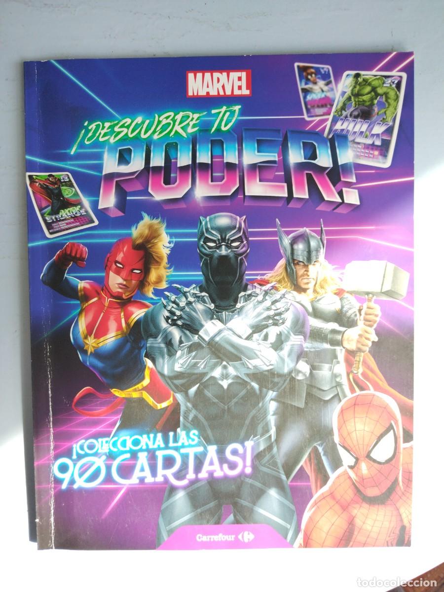 Collectable Antique Stickers: ALBUM 90 cartas Marvel. Descubre tu poder!