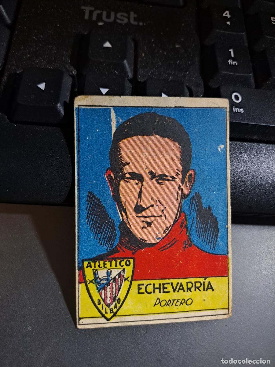 Coleccionismo Cromos antiguos: CROMO ECHEVARRIA ATHLETIC CLUB DE BILBAO LIGA 1941 1942 41 42 CISNE DESPEGADO