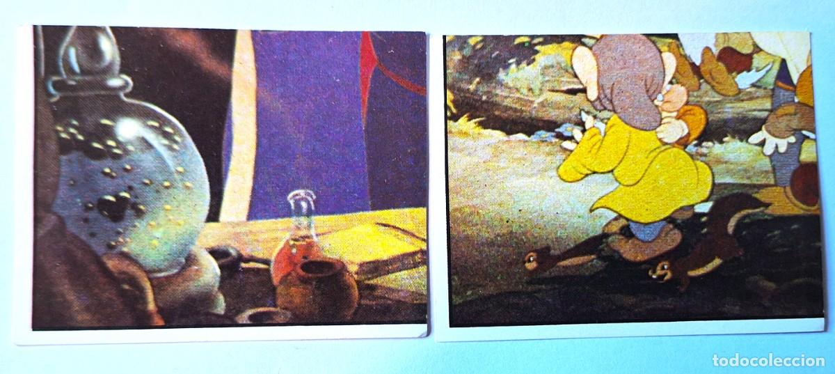 Coleccionismo Cromos antiguos: 2 CROMOS DE BLANCANIEVES Y LOS 7 ENANITOS - SIN PEGAR - NOS. 206 Y 351 - A&Ntilde;O 1987 - PANINI