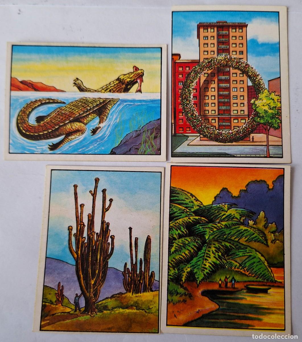 Coleccionismo Cromos antiguos: LOTE 4 CROMOS LOS RECORDS DE EDITORIAL ROS A&Ntilde;OS 80 - NUEVOS SIN USAR
