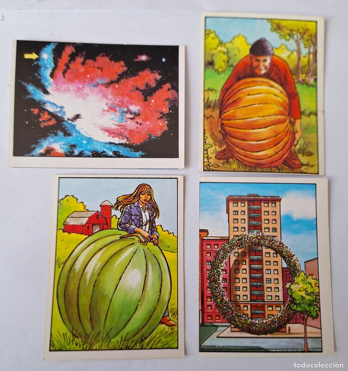 Coleccionismo Cromos antiguos: LOTE 4 CROMOS LOS RECORDS DE EDITORIAL ROS A&Ntilde;OS 80 - NUEVOS SIN USAR