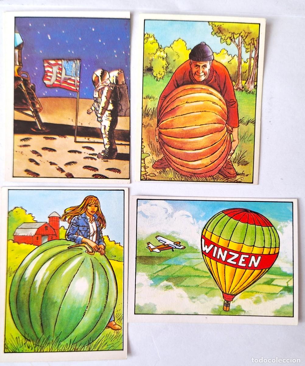 Coleccionismo Cromos antiguos: LOTE 4 CROMOS LOS RECORDS DE EDITORIAL ROS A&Ntilde;OS 80 - NUEVOS SIN USAR