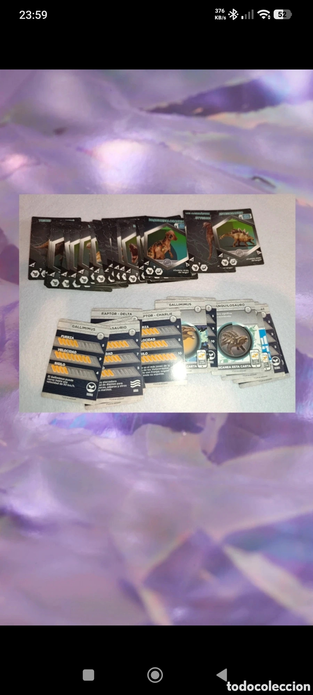 Coleccionismo Cromos antiguos: Colecci&oacute;n Fichas de Dinosaurios