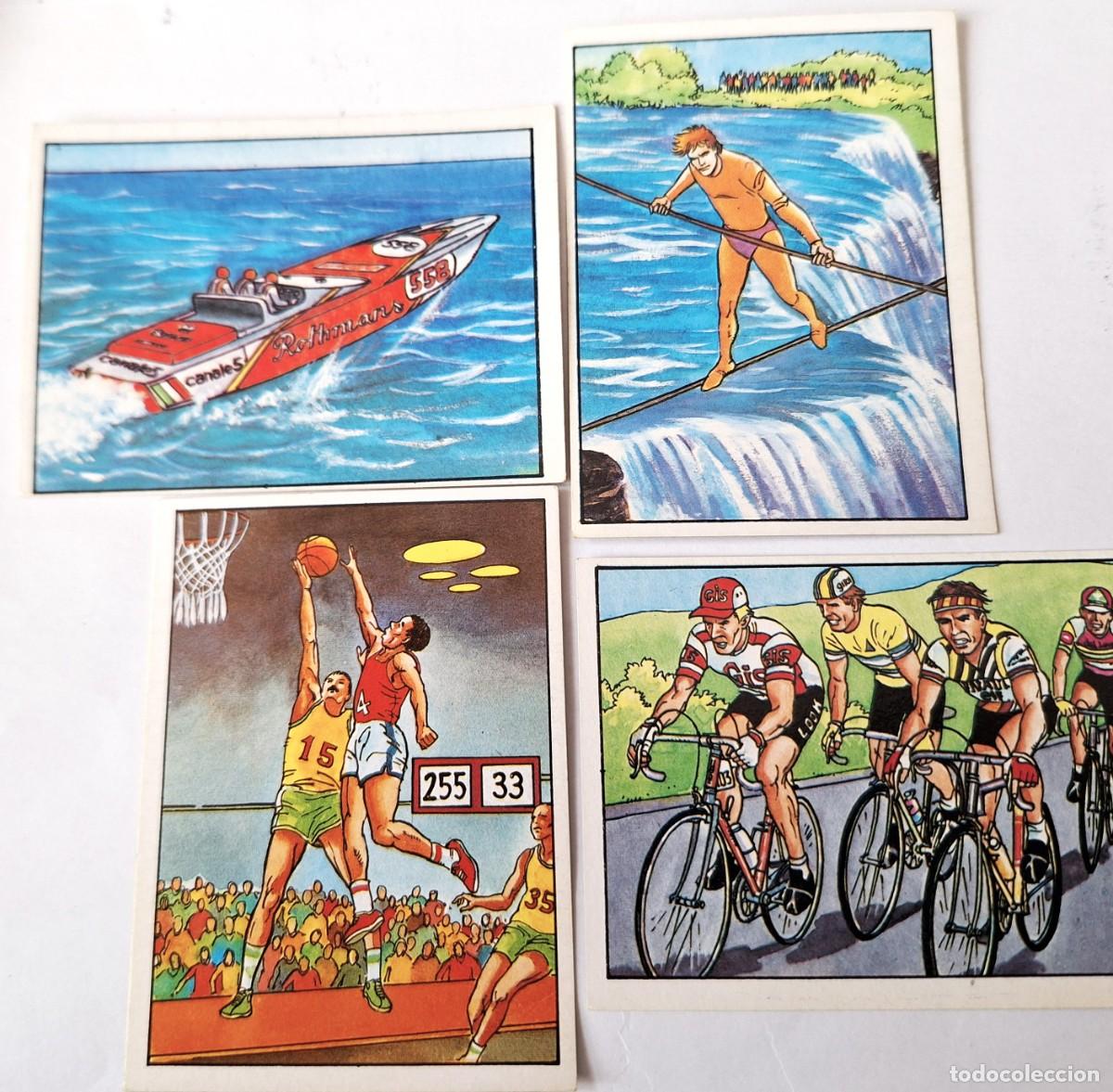 Coleccionismo Cromos antiguos: LOTE 4 CROMOS LOS RECORDS DE EDITORIAL ROS A&Ntilde;OS 80 - NUEVOS SIN USAR