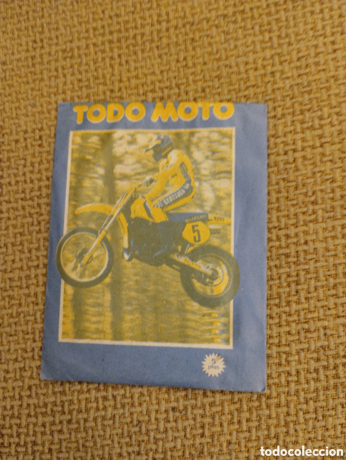 Coleccionismo Cromos antiguos: Sobre antiguo Todo Moto