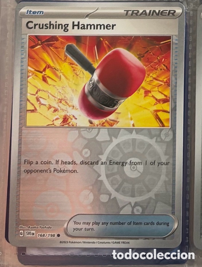 Coleccionismo Cromos antiguos: Crushing hammer 168/198 Pokemon tcg reverse