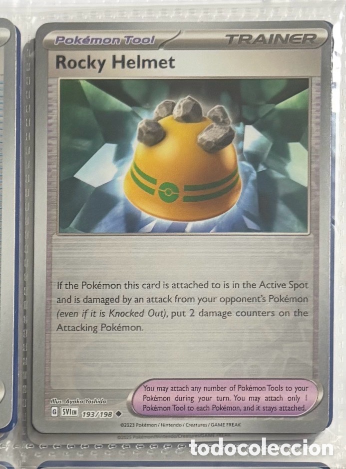Coleccionismo Cromos antiguos: Rocky helmet reverse 193/198 Pokemon tcg reverse