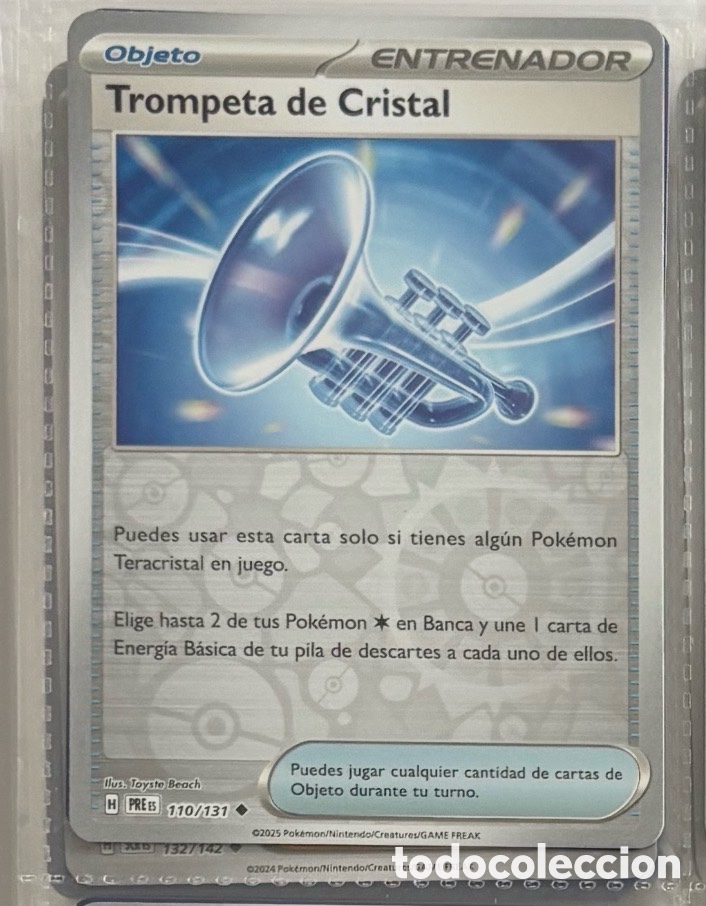 Coleccionismo Cromos antiguos: Trompeta de cristal 110/131 Pokemon tcg reverse