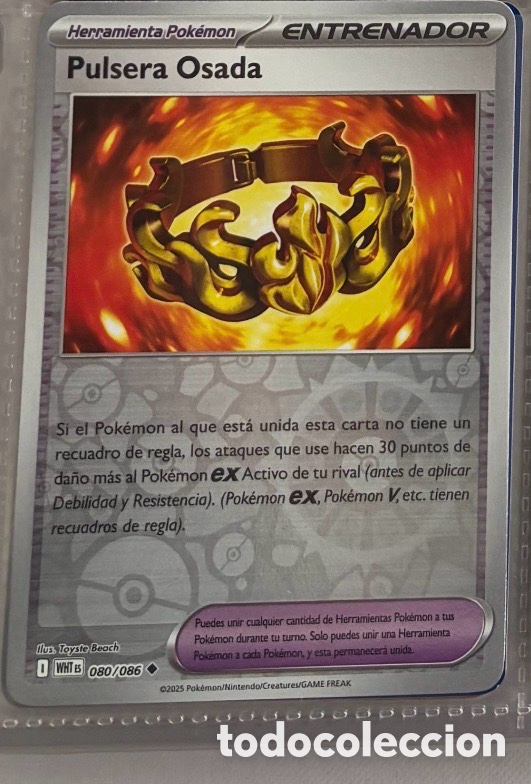 Coleccionismo Cromos antiguos: Pulsera osada 080/086 Pokemon tcg reverse