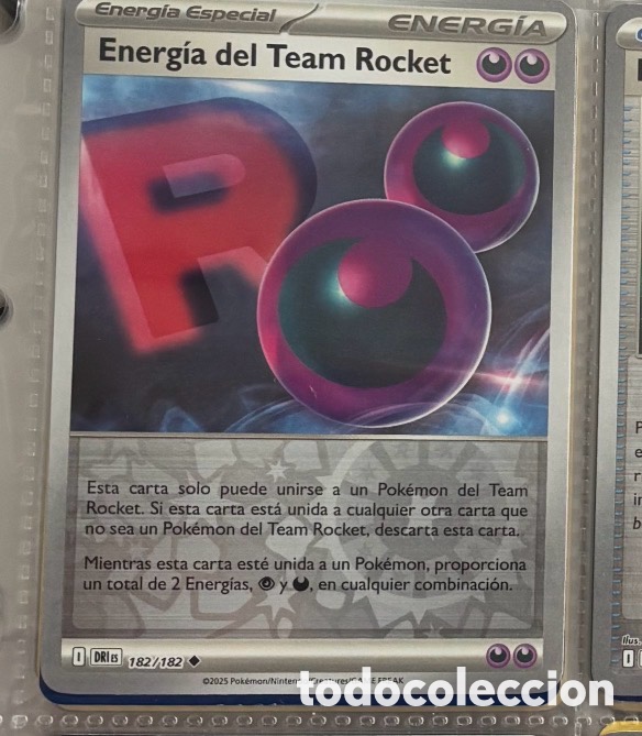 Coleccionismo Cromos antiguos: Energ&iacute;a del team rocket 182/182 Pokemon tcg reverse