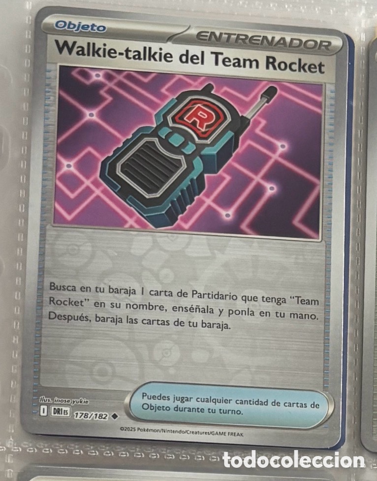 Coleccionismo Cromos antiguos: Walkie-talkie del team rocket 178/182 Pokemon tcg reverse