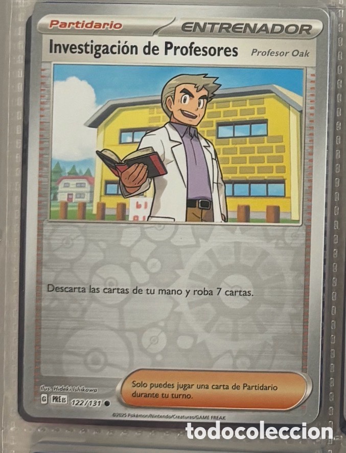 Coleccionismo Cromos antiguos: Investigaci&oacute;n de profesores, profesor Oak 122/131 Pokemon tcg reverse