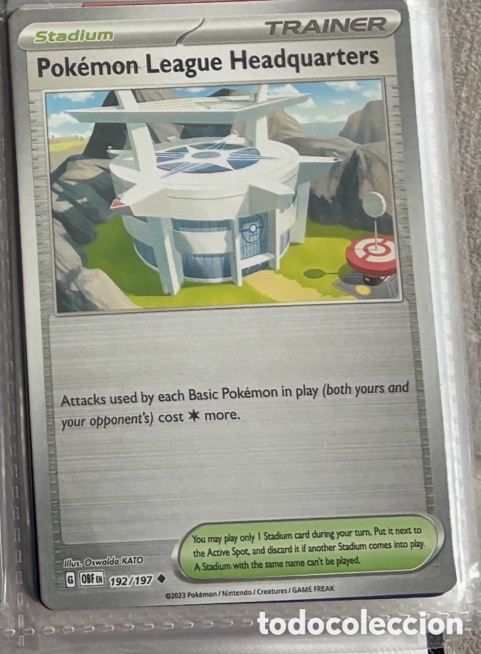Coleccionismo Cromos antiguos: Pokemon league headquarters 192/197 Pokemon tcg reverse